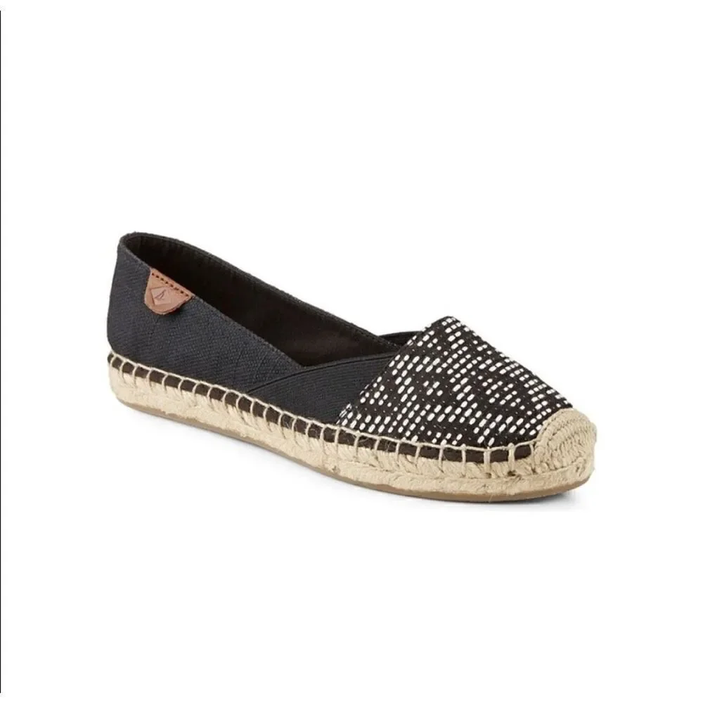 Sperry Top-Sider Women's Katama Cape Ballet Flat in Black/White Tribal Print 6.5